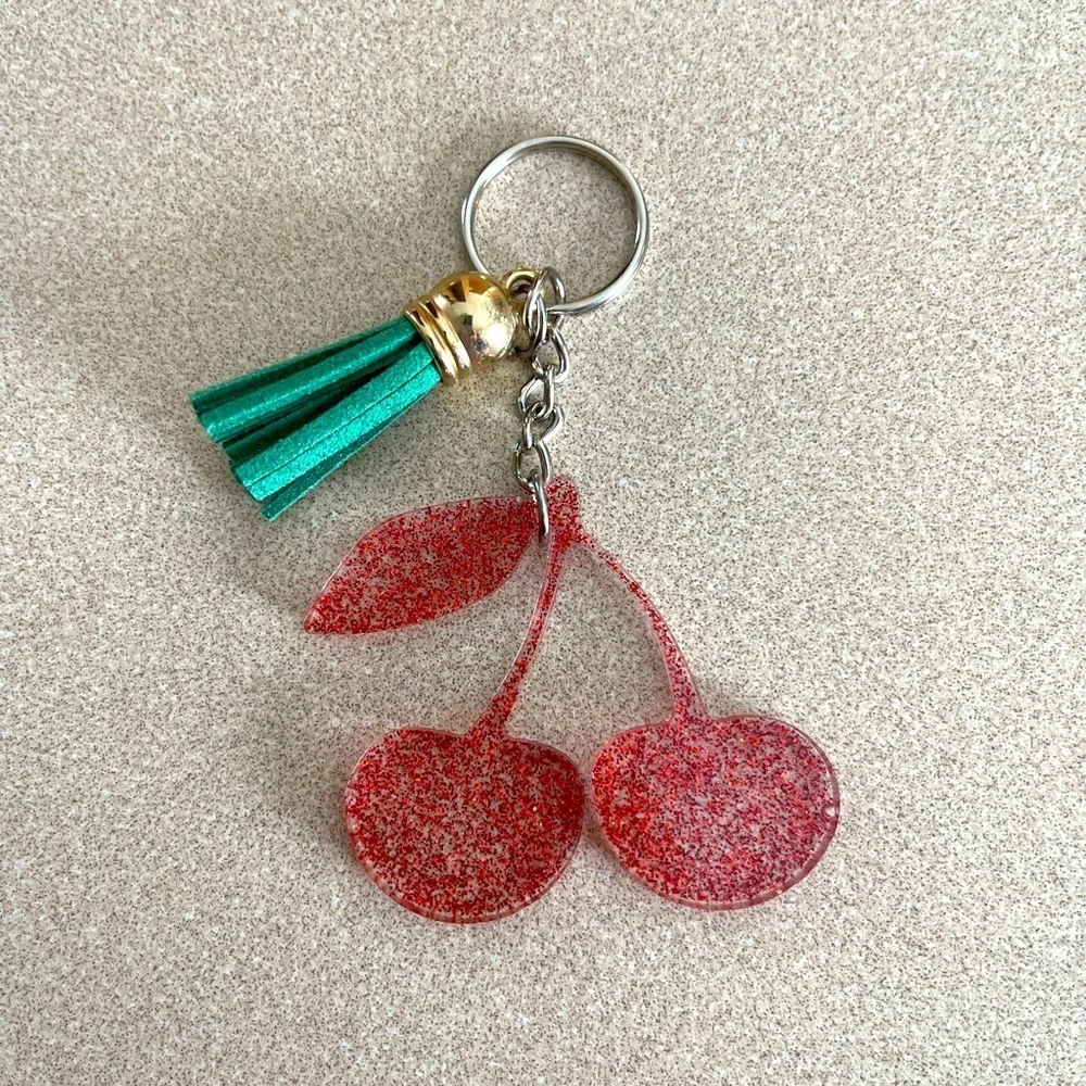 ππHPππ Handmade Cherry Stem Keychain - Picture 1 of 6